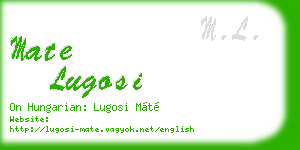 mate lugosi business card