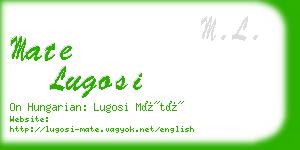 mate lugosi business card